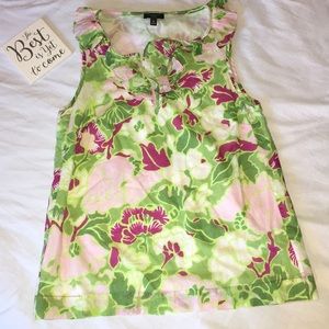 Talbots Ruffles Floral Blouse